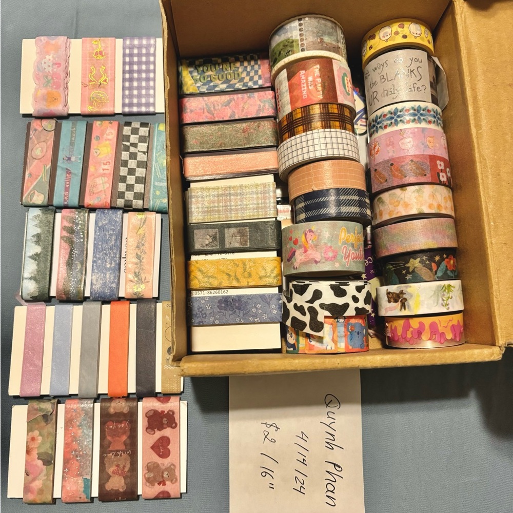 Washi tape samples $2/16”